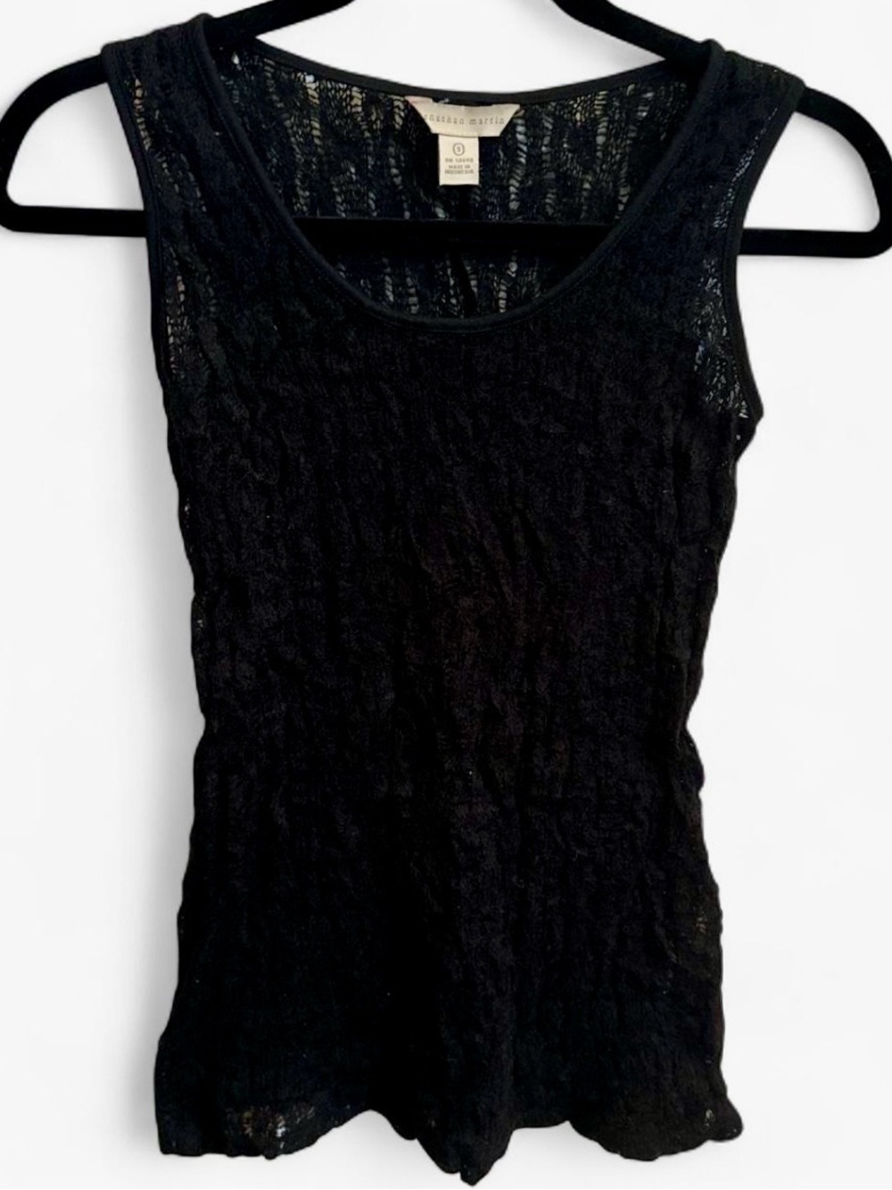 jonathan martin Black Knit Tank Top